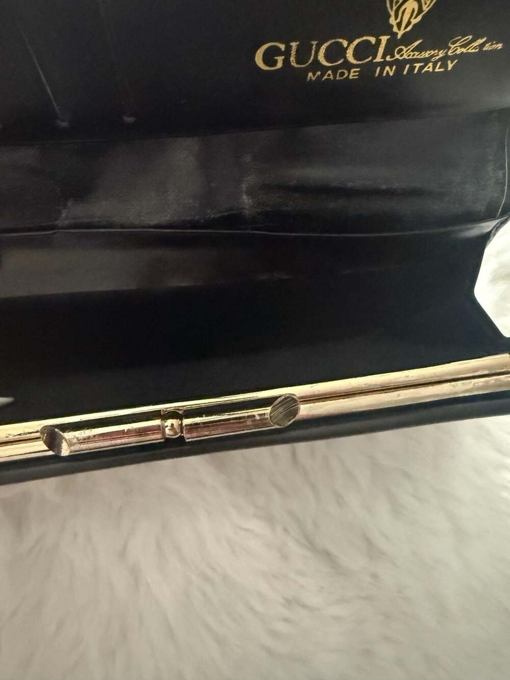 Authentic Vintage Gucci Sherry Line Long Wallet with Green and Red Web and Gold - Picture 9 of 10
